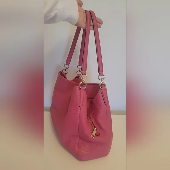 Coach Pink Ruby Leather Phoebe Shoulder Bag - Picture 10 of 15